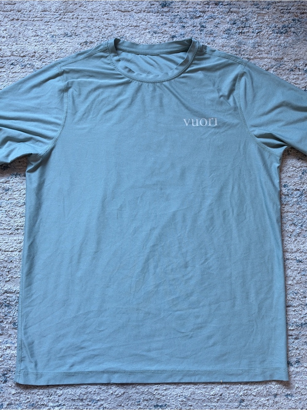 Vuori light blue athletic tee